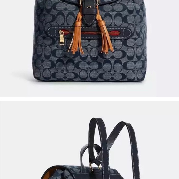 Coach Backpack In Signature Chambray - Picture 3 of 3
